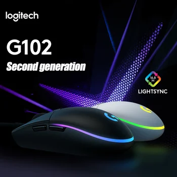 Logitech G102 Druhej Generácie Nový Upgrade RGB svetelný Efekt Herné Drôtová Mechanické Klávesnice