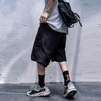 11 BYBB TMAVOM Hip Hop Taktické Cargo Šortky Mužov 2020 Lete Harajuku Krátke Jogger Páse s nástrojmi Streetwear Bežné Nadrozmerná Krátke Nohavice