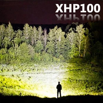 XHP100 Led Svetlomet Zoomovateľnom Nastaviteľné predné svetlo Baterky Baterky Nepremokavé Hlavy Lampy Žiarovky Nabíjateľná 18650 Batérie