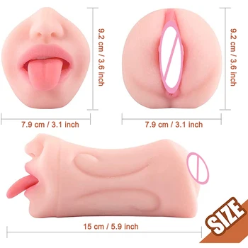 Masturbator Jazyk Sexuálne Hračky Muž Masturbácia 3D Deep Throat Umelé Mačička Realistické Vagíny Fajčenie Dospelých Mužov Sexuálne Produkty