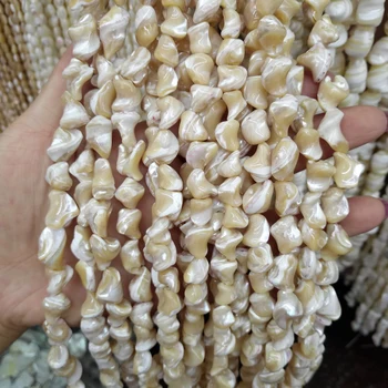 Veľkoobchod Prírodné Shell Perly Nepravidelný Biela Seashell Kameň Guľôčok pre Šperky, Takže DIY Náramok, Náhrdelník Voľné Pearl Korálky 15