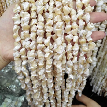 Veľkoobchod Prírodné Shell Perly Nepravidelný Biela Seashell Kameň Guľôčok pre Šperky, Takže DIY Náramok, Náhrdelník Voľné Pearl Korálky 15