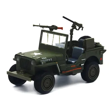 HOMMAT Simulácia 1:24 WW II Jeep Off-road Vojenských Síl, Armády Vozidiel Modelu Auta Zliatiny Diecast Modelu Auta Darček Hračky Pre Deti,