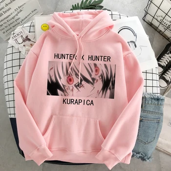 Hunter X Hunter Harajuku Hisoka Nadrozmerné Mikina Anime Hoodie Muž Hoodies Mužov Oblečenie Ružová Streetwear Jeseň Oblečenie Žien
