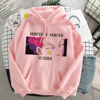 Hunter X Hunter Harajuku Hisoka Nadrozmerné Mikina Anime Hoodie Muž Hoodies Mužov Oblečenie Ružová Streetwear Jeseň Oblečenie Žien