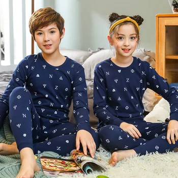 Detské Pyžamo Sady Zimných Long-sleeve Pyžamá Deti Bavlnené Oblečenie Set Baby Inflant Pijama Cartoon Sleepwear Pre Chlapcov, Dievčatá