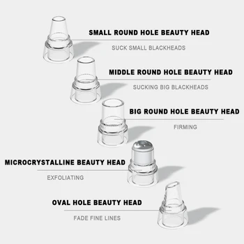 Odstrániť Blackhead Tváre, Hĺbkové Čistenie Nosa T Zóny Pórov Akné Uher Odstránenie Stroj S 5 Sond Starostlivosť O Pleť