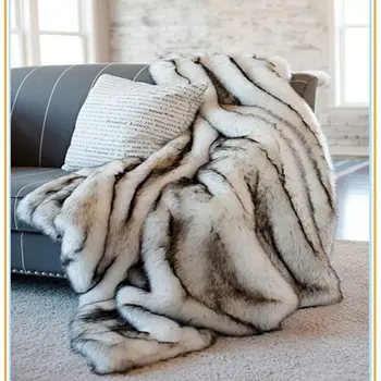 Európska imitácia fox deka umelé kožušiny, deky PV hromadu deka posteľ chvost deka