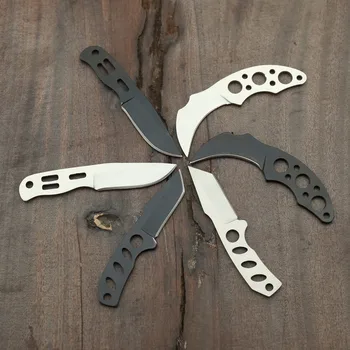 GODFUR Mini visí na krku nôž pevný prenosný náhrdelník darčekové vrecko rovný nôž malé outdoor camping lovecké nože na prežitie