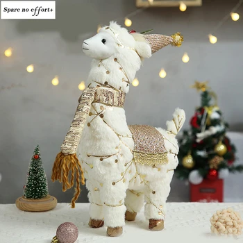 Alpaky Bábika Veselé Chirstmas Dekor pre Domáce 2021 Bábika Vianočné Ozdoby Santa Claus Elk Navidad Darček Šťastný Nový Rok 2021