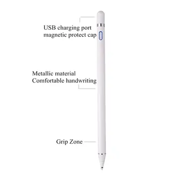 1.45 MM Kapacitný Stylus Pen Anti-odtlačkov prstov Dotykový Displej Mäkké Nib Kreslenie iPad Smartphony, Tablety, IOS Android Microsoft