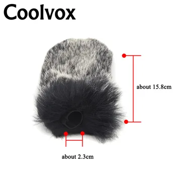 Coolvox Králik účes Kondenzátorových Mikrofónov Vonkajšie Záznamník Vietor Kryt Štít Chlpaté Čelné sklo čelné Sklo 15.8 cm