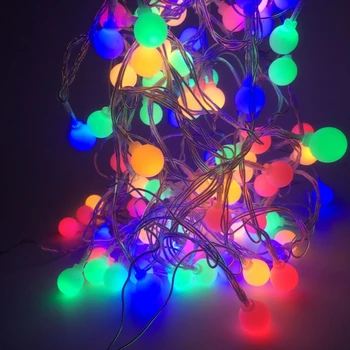 AC 220V 10 m 20 m 30 m 50 m Matte Ball LED Reťazec Svetlo Vianočný Veniec na Dovolenku Strany Svadobné Domov Vonkajšie Nepremokavé Dekor