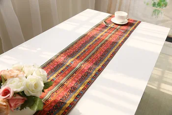 1pcs Klasické exotické Stôl Runner vlajka Bavlnená posteľná bielizeň Obrus pre obývacia izba domov Svadobné Dekor Pastoračnej Juhovýchodnej Ázii štýl