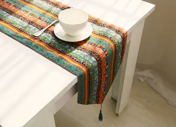 1pcs Klasické exotické Stôl Runner vlajka Bavlnená posteľná bielizeň Obrus pre obývacia izba domov Svadobné Dekor Pastoračnej Juhovýchodnej Ázii štýl