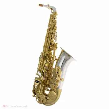 Alto Saxofón A-9933 A-W033 Elite Model Silver Krku Bell Sax Profesionálne Náustok Škvrny Podložky Trstina Ohnúť Krk