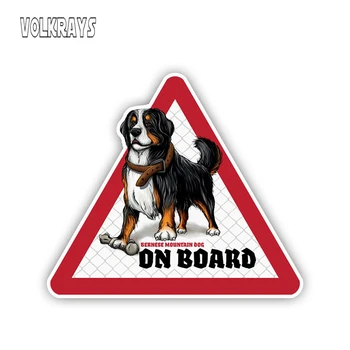 Volkrays Výstražné Znamenie Bernese Horský Pes, Auto Nálepky Psa na Palube Obtlačky chranenim Dekorácie Odtlačkový PVC,12 cm*10 cm