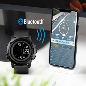 Značka SKMEI Smart Hodinky Módne pánske Vojenské náramkové hodinky Hovor Pripomenúť Srdcového tepu Bluetooth Smartwatch Android IOS