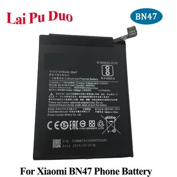 Pre Xiao Redmi 6 Pro / Mi A2 Lite BN47 Batérie Telefónu 3.85 V 4000mAh Nabíjateľná Lítium-iónové Polymérové batérie