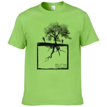 Letné Osobné pánske t-shirt veľký strom a obrázok vytlačený na bavlna topy tričko cool tees muž #181