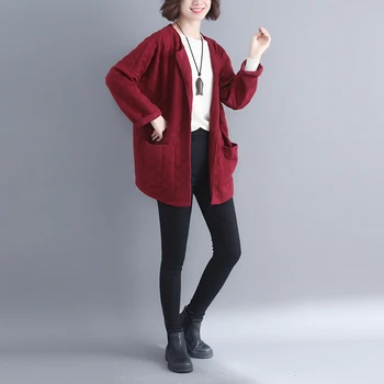 Oladivi Veľké Plus Veľkosť Ženy Móda Tench Kabát Červenej Pani Jeseň 2020 Nové Príležitostné Voľné vrchné oblečenie Top, Tunika Voľné Kabát 6XL 5XL