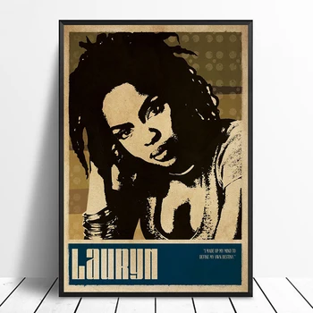 Lauryn Hill Hudby Spevák Plagát Hip Hop Rap Music Band Hviezda Plagát Na Stenu Umenie, Maľovanie Miestnosti Domova Plátno Tlačiť