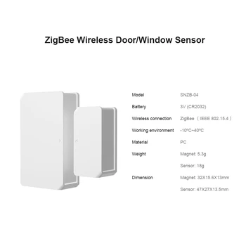 SONOFF SNZB 04 Zigbee Senzor Dverí , Smart Wireless Dvere, Okno, Senzor Pracovať S SONOFF Zigbee Most Hub Bránou Home Security