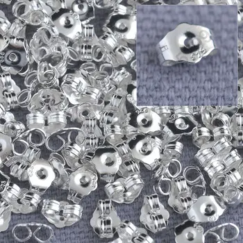 Väčšinu 1000PCS Originálne Výtvarné 925 Sterling Silver Šperky Zistenia Späť Zátka Pre Stud Pin Šperky Nastavenia 925 Pečiatkou