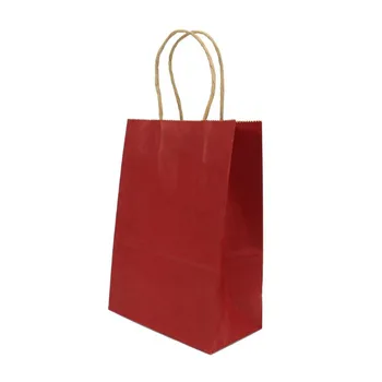 40PCS/veľa darčeková papierová taška s držadlami tmavú farbu 21x15x8cm Festival darčeková taška svadobné party/ Vysokej kvality