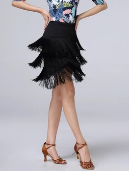 2019 latin dance sukne sexy ženy, top kostým Samba Tango druhy strapce Šaty súťaže Performamnce salsa Lady latinskej