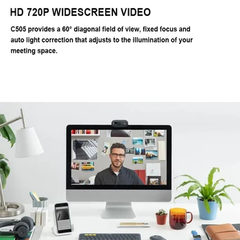 Webová kamera Logitech C505e Webcam Office Fotoaparát videokonferencie Web Kurz Dištančného Vzdelávania HD 720P Youtube, Skype Kamera C505e
