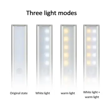 Pod Skrinku Svetlo USB Nabíjateľné Snímač Pohybu, Skrine, Osvetlenie Bezdrôtový Magnetický Stick-Akumulátorové 20 LED Spálňa Nočné Svetlo
