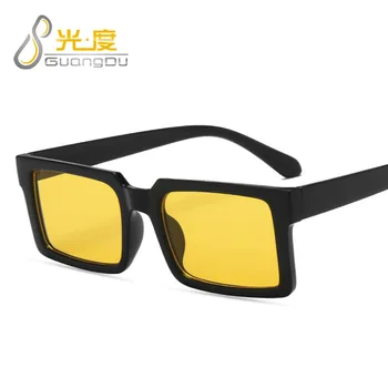 Unisex obdĺžnik slnečné okuliare womne mužov 2020 trendov produkty žltá modrá zelená ružová čaj čierny leopard oculos de sol feminino