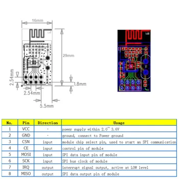 4PCS NRF24L01 2,4 GHz Bezdrôtový Vysielač RF Vysielač Modul S Keyestudio Balenie Krabica pre Arduino