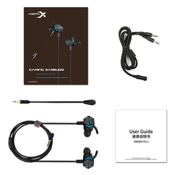 Xiberia MG-2 Pro Vibrácií PC Herný Headset S Mikrofónom V Uchu Stereo Bass potlačenie Šumu Slúchadlá S Mikrofónom Pre PS4 Mobilný Telefón