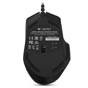 Rapoo V320 Pôvodné Duálny Režim Hernej Myši 2.4 G Bezdrôtová Myš s 5000DPI 8 Tlačidlá na Myši Hráč PUBG Overwatch