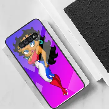 Betty Boop Telefón Prípade Sklo puzdro Pre Samsung galaxy S 6 7edge 8 9 10e (lite) 20 Plus Ultra Poznámka 8 9 10 Pro A7 2018 Veľkoobchod Kryt