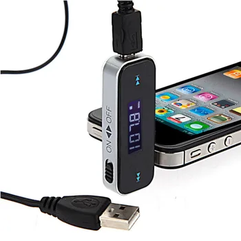 3,5 mm FM Vysielač Bezdrôtového Rádiového modulu Adaptér S Stavať v Nabíjateľná Batéria pre iPhone Car Kit MP3 Prehrávač Hudby FM Modulátora