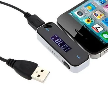 3,5 mm FM Vysielač Bezdrôtového Rádiového modulu Adaptér S Stavať v Nabíjateľná Batéria pre iPhone Car Kit MP3 Prehrávač Hudby FM Modulátora