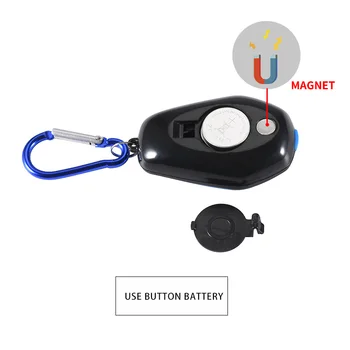 GIJOE led keychain svetlo klasu mini baterka vodotesný s klip 4 režimy portable spot light plastová škrupina vstavanej batérie.