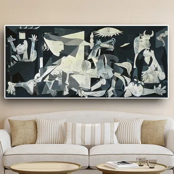 Španielsko Francúzsko Picasso Klasické Guernica 1937 Plátno, Tlač Obrazov na Plátno na Stenu, Plagáty na Obývacia Izba, Spálňa Art Decor