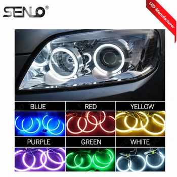 CCFL Auto LED Angel Eye Rôznych Farbách Switchback Dual Na BMW E46 NON Projektor Bavlna Angel Eye Lampa LED Halo Krúžok Žiarovky