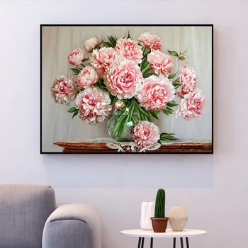 Maľovanie podľa čísel kôš rôzne kvety obrázok umenie plagátu plátno frameless domáce dekorácie nástenná maľba jedinečný dar