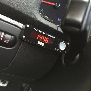 Doprava zadarmo Závodné Auto, Čierna Turbo Časovač LED Typ 0 W/Červená /Modrá Digitálny Led Displej LED 41001-AK009 s LOGOM