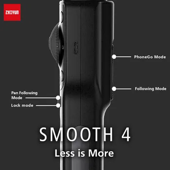 Zhiyun Hladké 4 Smartphone Mobilné 3-Os Striedavé Gimbal Stabilizátor pre iphone 5/6/7 X pre gopro akcia fotoaparát pk osmo 2