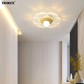 Zlato Biele Nové Moderné LED Luster Osvetlenie Vnútorné Osvetlenie Obývacej Izby, Spálne, Chodby, Chodby Domov Železa Akryl Svietidlá Svietidlo