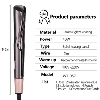 Nové Keramické Turmalín Ploché Železo Hair Straightener & Curler 2 v 1 Twist Doska Duálne Napätie Cestovné LCD Displej Vlasy Styling Nástroj