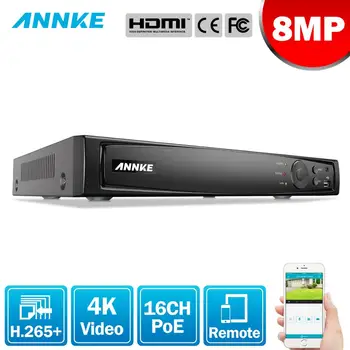 ANNKE 16CH 8MP POE NVR 4K Network Video Recorder NVR Pre POE IP Kamera P2P Cloud Funkciu Plug And Play