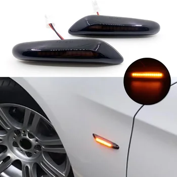 2 KS Dymu Objektív Dynamické LED Zase Signál Bočné Obrysové Svetlo Pre BMW X3 X1 E60 E46 E90 12V dlhodobej spotreby Automobilové Svetlá