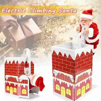 1pc Darček Elektrické Santa Claus Multifunkčné Strany Hračka Lezenie Claus Obchod Komín Pre Xmas Dodanie Santa Deti O4T3
